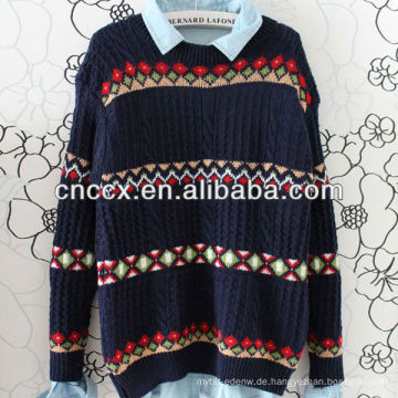 13SW5070 Mädchen Oma-Chic Pullover